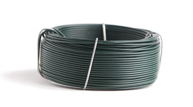 Wire metal green plastified